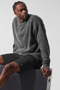 Unisex Wool Cashmere New Class Crewneck Sweater - Platinum Grey